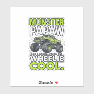 Monster Opa Wheelie Cool Lustiger Monster Truck En Aufkleber