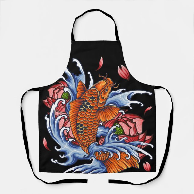 Monster Orange Dragon Fish on Schürze (Vorderseite)