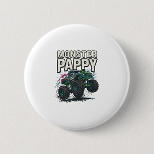 Monster Pappy Monster Truck Vintage Vektor Design_ Button