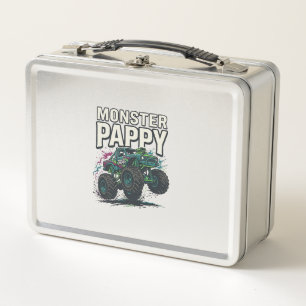 Monster Pappy Monster Truck Vintage Vektor Design_ Metall Brotdose