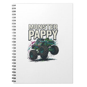 Monster Pappy Monster Truck Vintage Vektor Design_ Notizblock