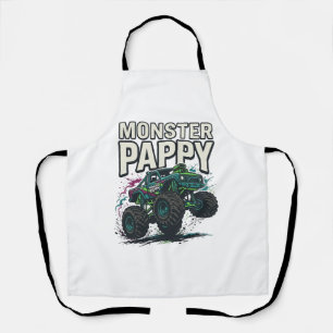 Monster Pappy Monster Truck Vintage Vektor Design_ Schürze