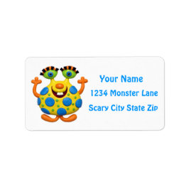 Monster-Party Adressaufkleber