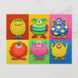 Monster-Party Einladungspostkarte
