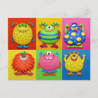 Monster-Party Einladungspostkarte