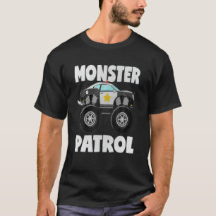 Monster Patrol Vintag Police Polizist Auto Monster T-Shirt