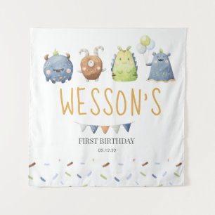 Monster Poster, Monster Begrüßungszeichen Wandteppich