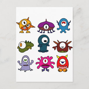 Monster Postkarte