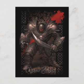 Monster Postkarte - Eisen Golem