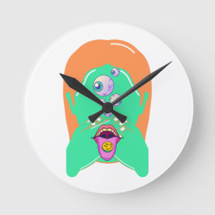 Monster Runde Wanduhr