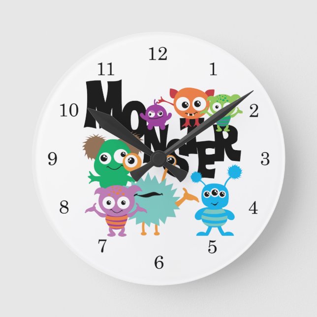 Monster Runde Wanduhr (Vorderseite)