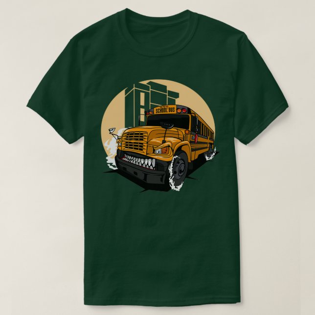 MONSTER SCHULE BUS 2 T-Shirt (Design vorne)