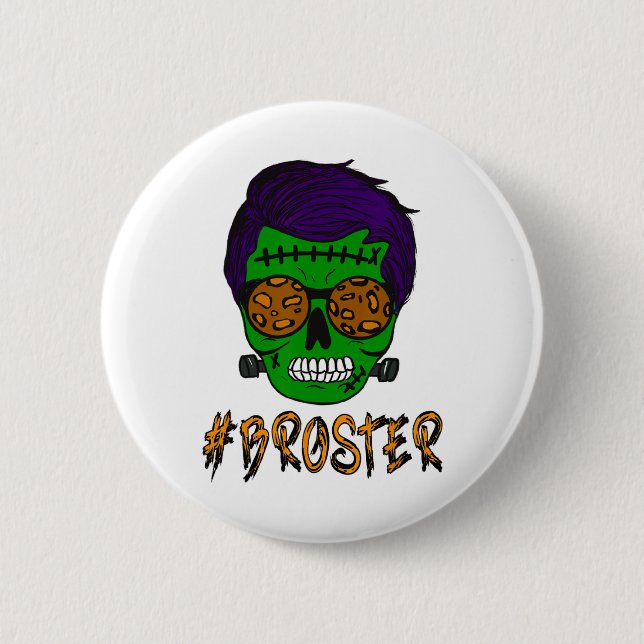 Monster Skull Broster Brother Halloween Match F Button (Vorderseite)