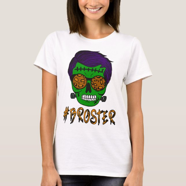 Monster Skull Broster Brother Halloween Match F T-Shirt (Vorderseite)