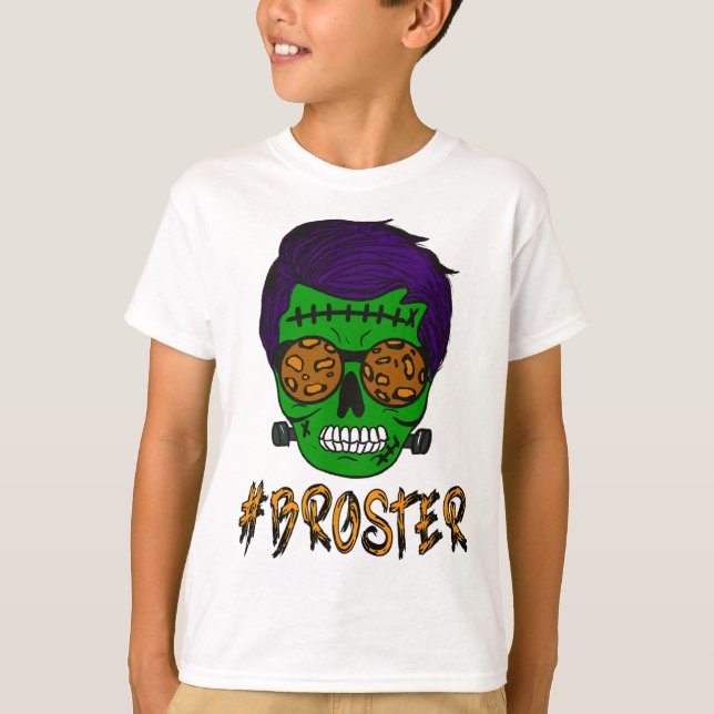 Monster Skull Broster Brother Halloween Match F T-Shirt (Vorderseite)