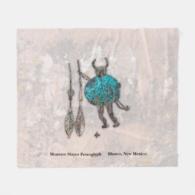 Monster Slayer Petroglyph Fleece Blanket (Vorderseite (Horizontal))