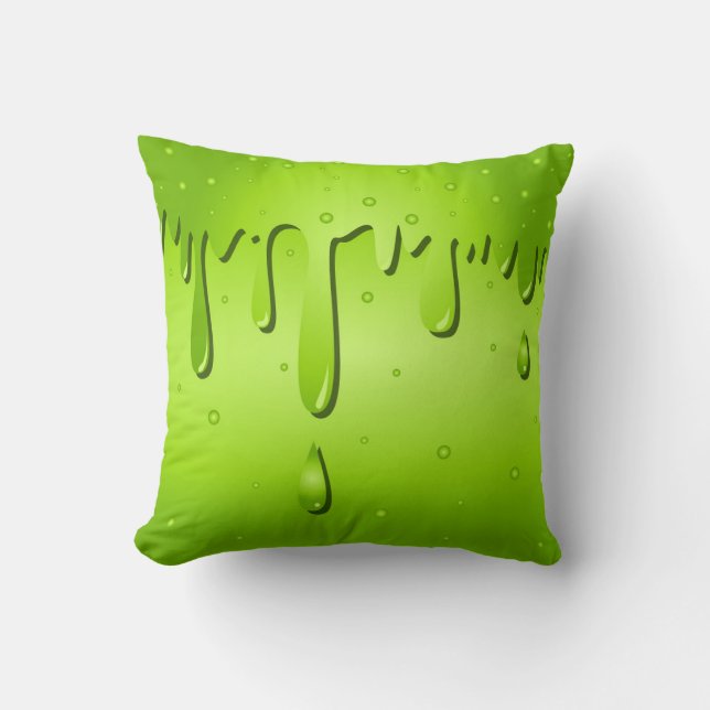 Monster Snot Green Slime Kissen (Vorderseite)
