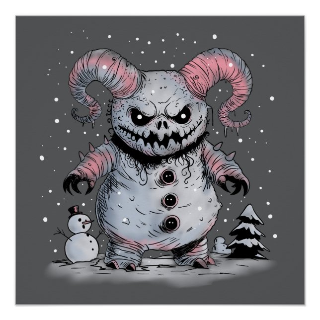 Monster Snowman Poster (Vorderseite)