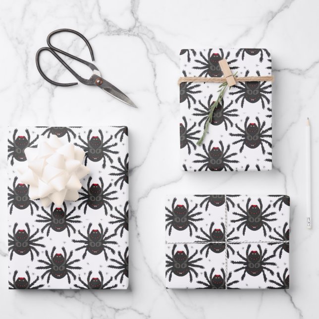 Monster Spiders Geschenkpapier Set (Vorderseite)