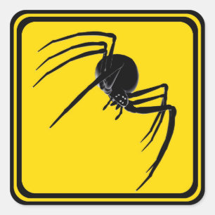 Monster Spinne Xing! Quadratischer Aufkleber