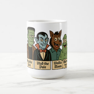 Monster Squad Portrait Niedliche Halloween-Kunst Verwandlungstasse