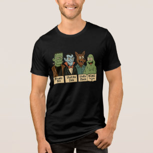 Monster Squad Süßes Halloween-Horror-Porträt Tri-Blend Shirt
