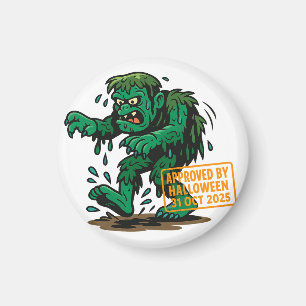Monster-Sumpf-Cartoon - genehmigt durch Halloween Magnet