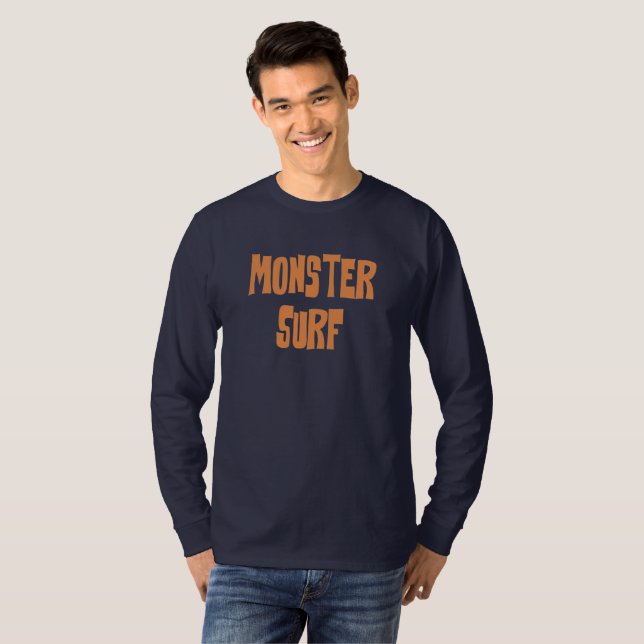 Monster Surf langärmeliger T - Shirt (Vorne ganz)