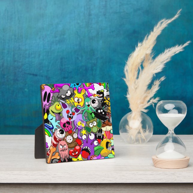 Monster-Süße Figuren Halloween-Muster Fotoplatte (InSitu)