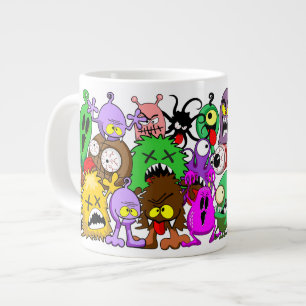 Monster-Süße Figuren Halloween-Muster Jumbo-Tasse
