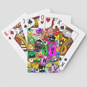 Monster-Süße Figuren Halloween-Muster Spielkarten