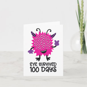 Monster-Tag der Schule Kinder Auge überlebte 100 Karte