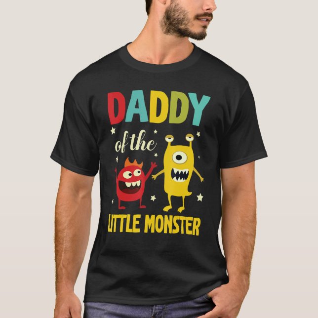 Monster tanzen zusammen glücklichen Papa des Klein T-Shirt (Vorderseite)