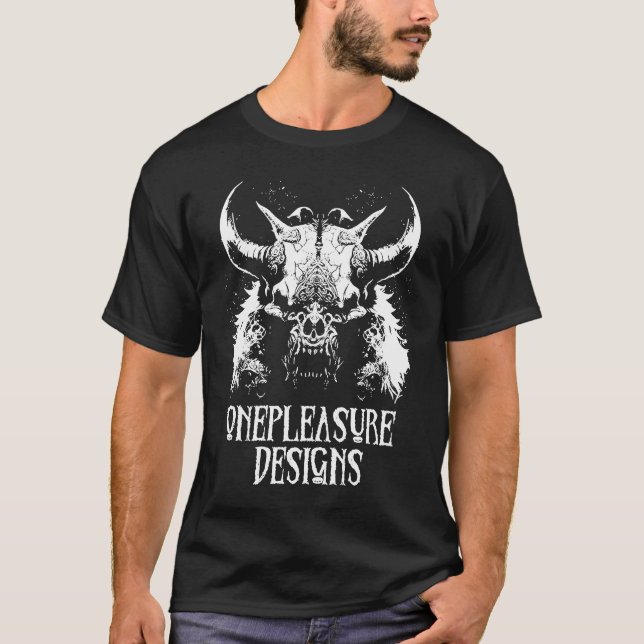 Monster Taurus Creepy Zombie Horror T-Shirt (Vorderseite)