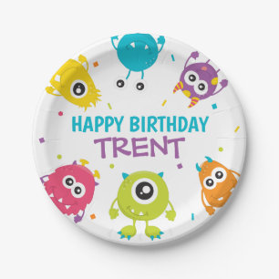 Monster-Thema Geburtstag-Party-Papier Plakette Pappteller