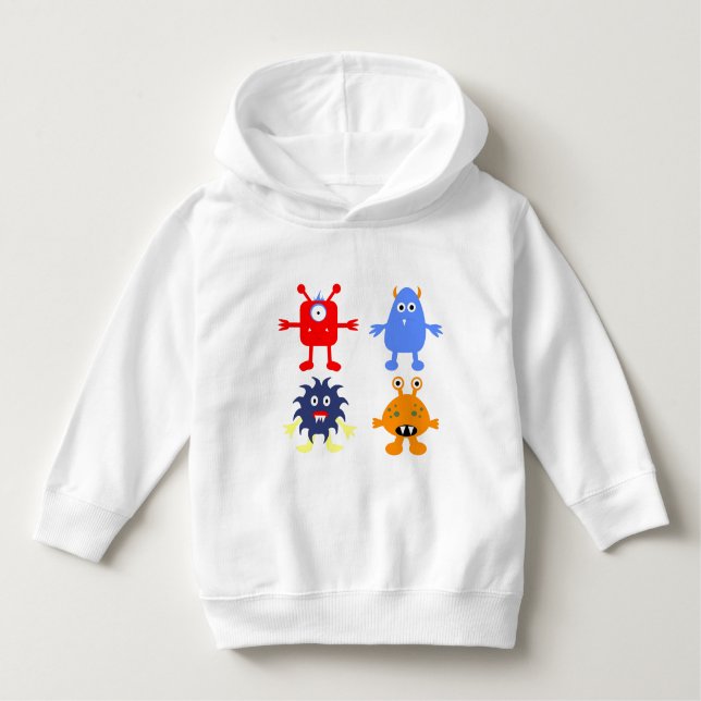 Monster Themed Kinderpullover Hoodie Kleinkind T-shirt (Vorderseite)