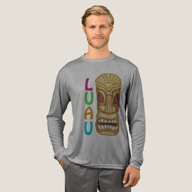 Monster Tiki Luau Tri-Blend Shirt (Volle Vorderseite)