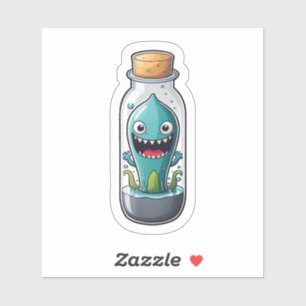 Monster-Tintenfisch im Jar Aufkleber