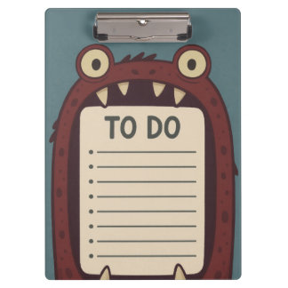 Monster To-Do-Liste  Klemmbrett