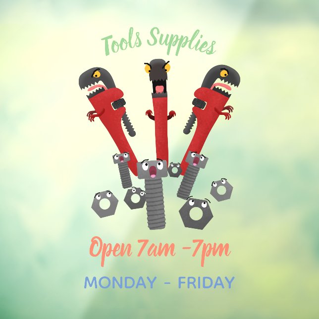 Monster-Tools für Spaß Cartoon Fensteraufkleber (Blatt 3)