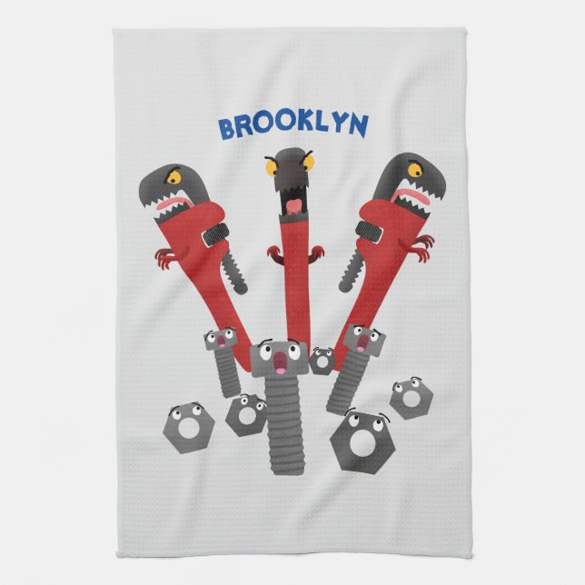 Monster-Tools für Spaß Cartoon Geschirrtuch (Vertikal)