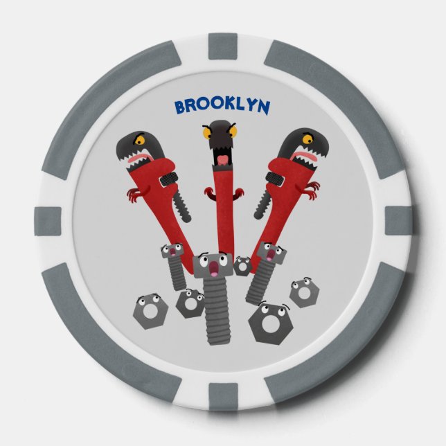 Monster-Tools für Spaß Cartoon Pokerchips (Vorderseite)