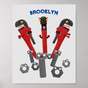 Monster-Tools für Spaß Cartoon Poster