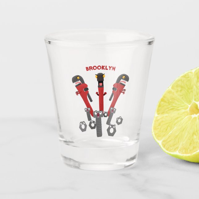 Monster-Tools für Spaß Cartoon Schnapsglas (Vorderseite)