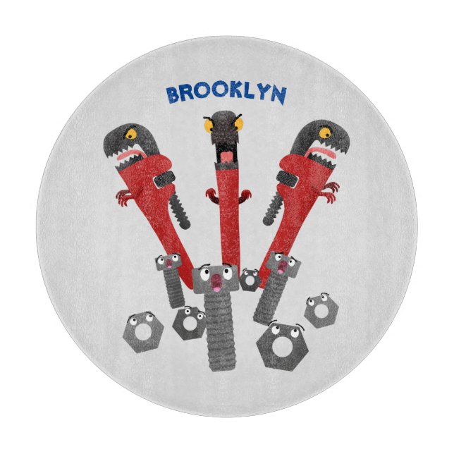 Monster-Tools für Spaß Cartoon Schneidebrett (Vorderseite)