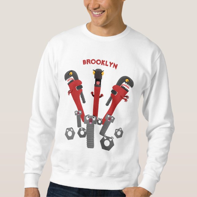 Monster-Tools für Spaß Cartoon Sweatshirt (Vorderseite)