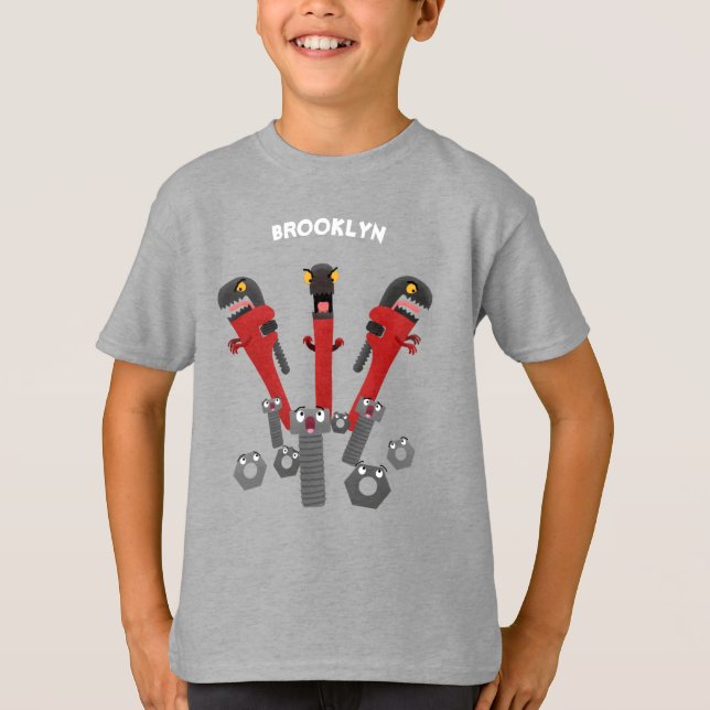 Monster-Tools für Spaß Cartoon T-Shirt (Vorderseite)