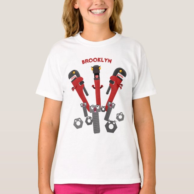 Monster-Tools für Spaß Cartoon T-Shirt (Vorderseite)