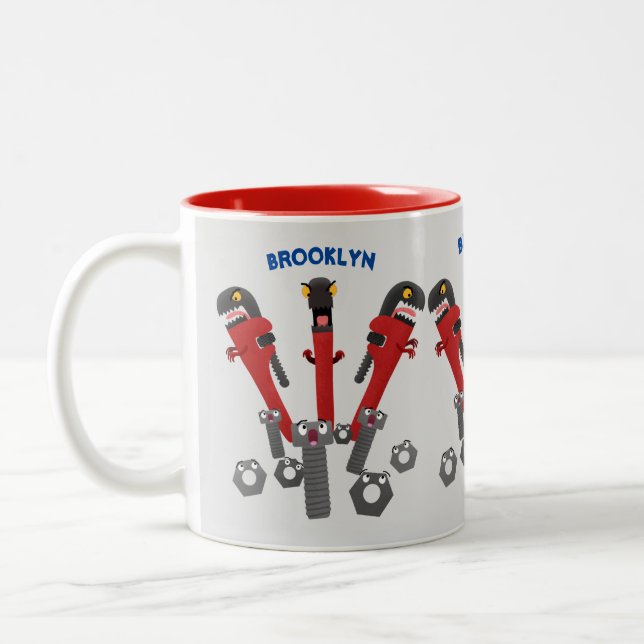 Monster-Tools für Spaß Cartoon Zweifarbige Tasse (Links)