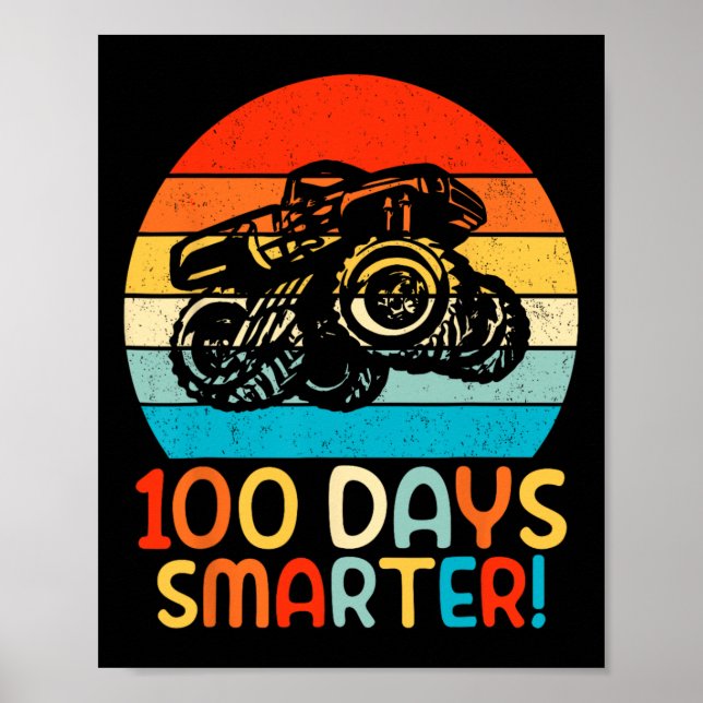 Monster Truck 100 Tage Kindergarten Poster (Vorne)